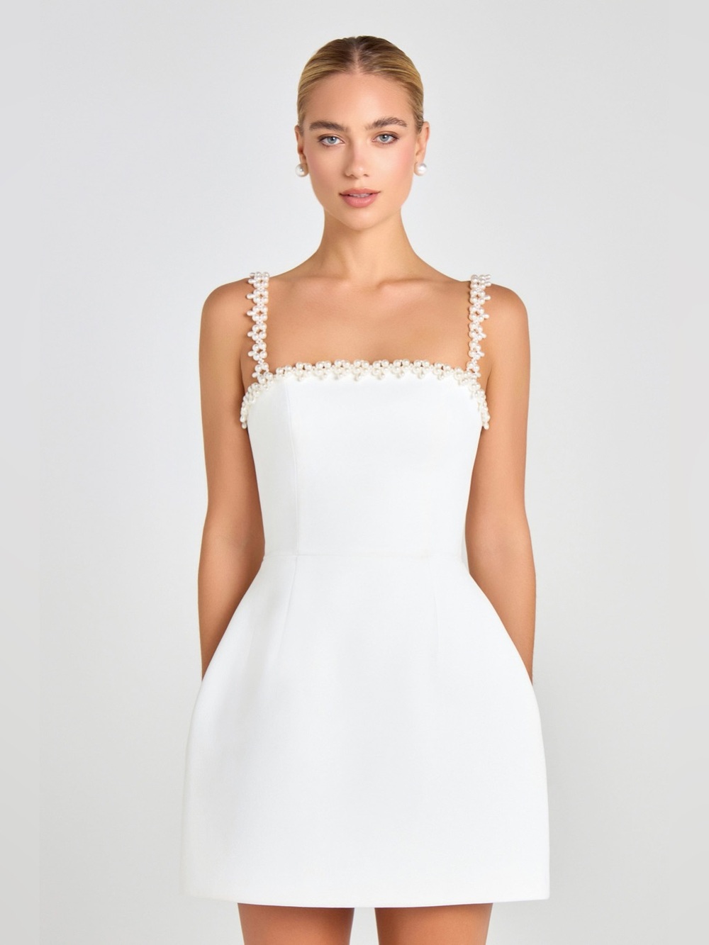 New Nadine Merabi Em White Mini Dress